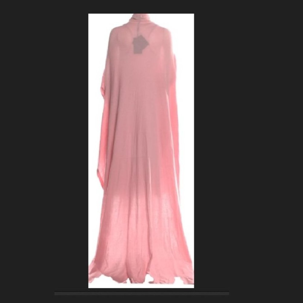 Long Pink Sweater with Train - one size